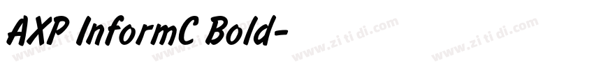 AXP InformC Bold字体转换